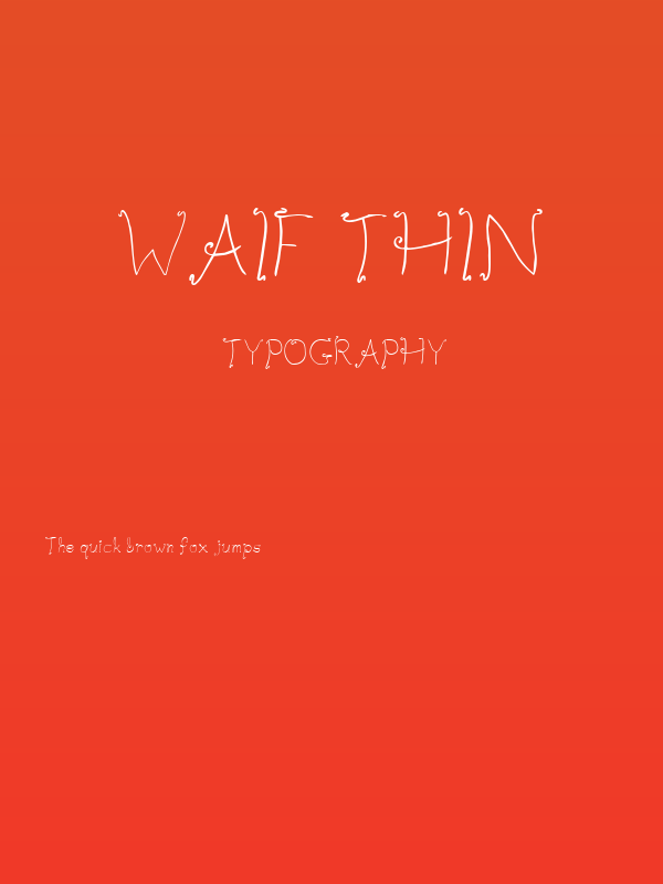 Waif Thin Poster