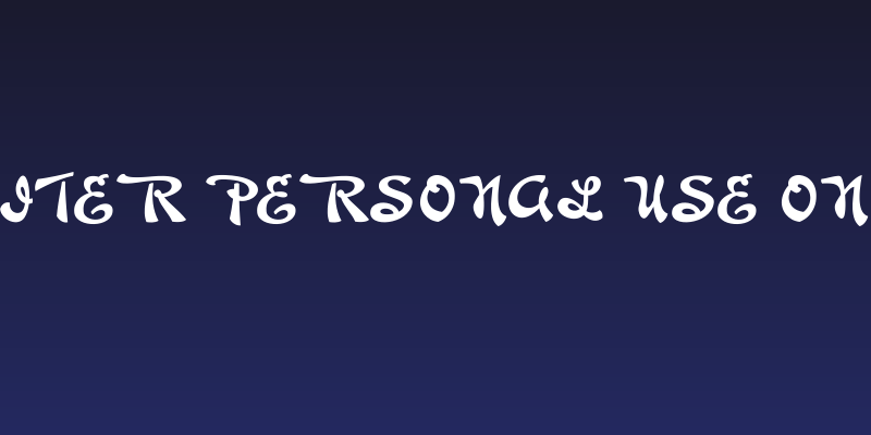 Waiter PERSONAL USE ONLY Social Header