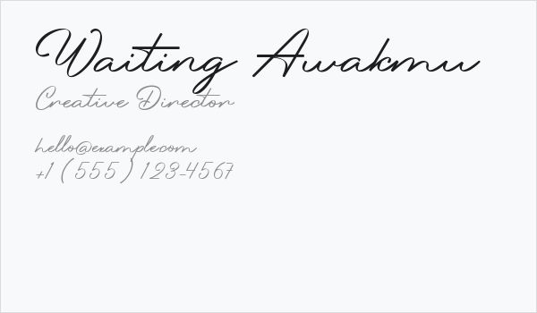 Waiting Awakmu Business Card