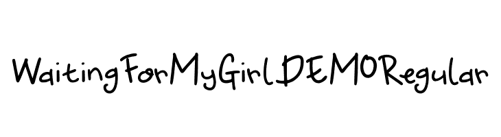 Waiting For My Girl DEMO Regular  Скачать бесплатные шрифты