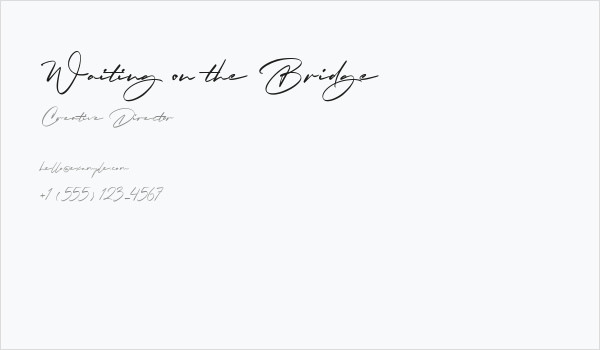 Waiting on the Bridge Business Card