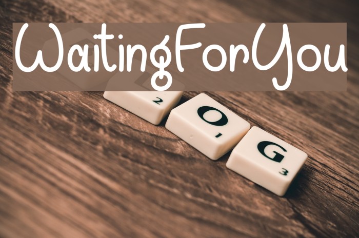 WaitingForYou フォント examples