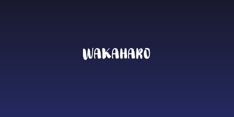 Wakaharo Social Header