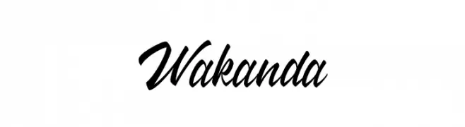 Wakanda  नि: शुल्क फ़ॉन्ट्स डाउनलोड