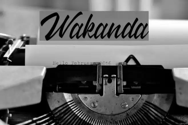 Wakanda Font examples