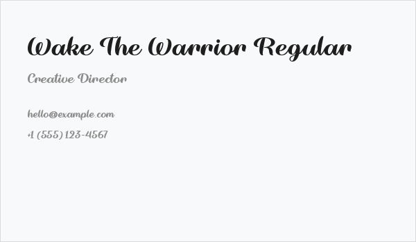 Wake The Warrior Regular Business Card