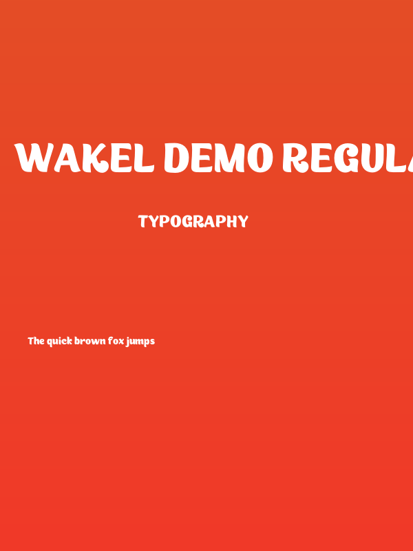Wakel DEMO Regular Poster