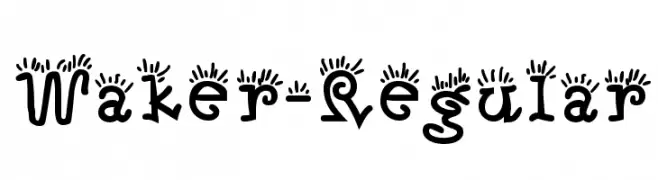 Waker-Regular  Free Fonts Download
