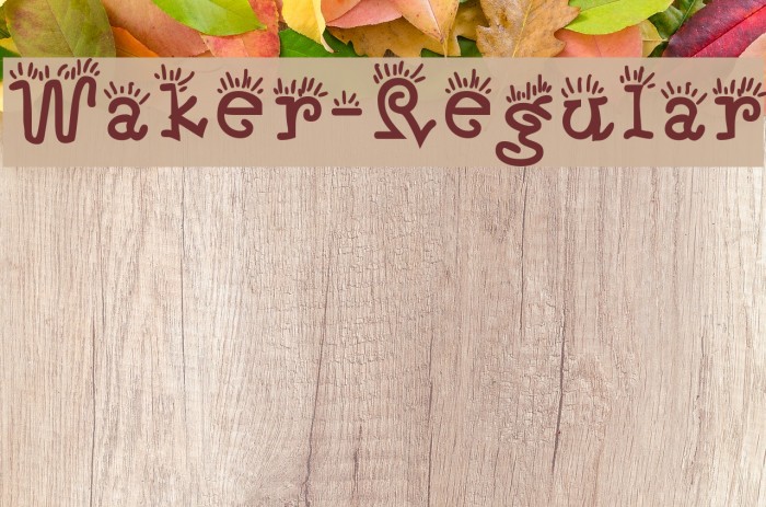 Waker-Regular フォント examples