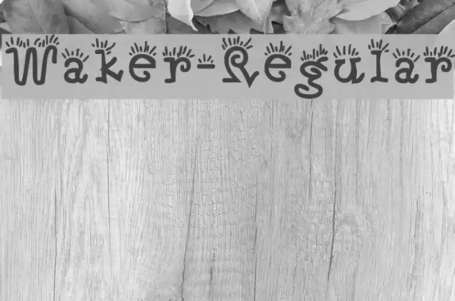 Waker-Regular Font examples