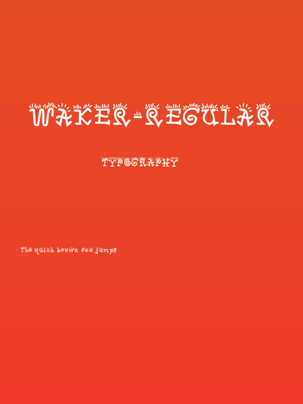Waker-Regular Poster