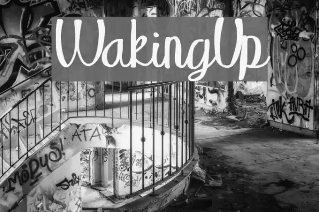 WakingUp Font examples