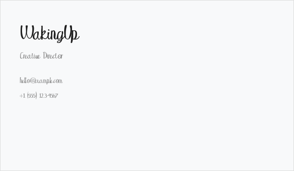 WakingUp Business Card