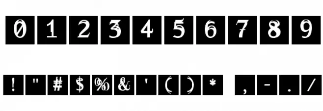 WalNussCaps Font OTHER CHARS