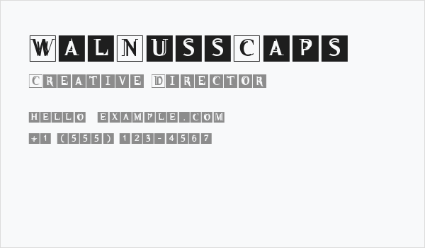 WalNussCaps Business Card