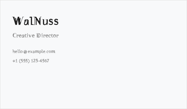 WalNuss Business Card