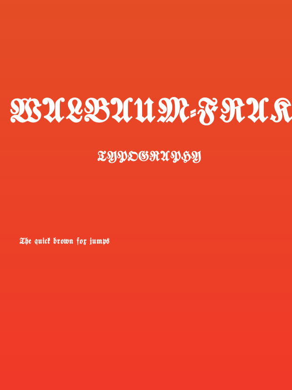 Walbaum-Fraktur-Bold Poster