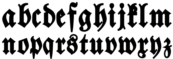 Walbaum-Fraktur-Bold Font LOWERCASE