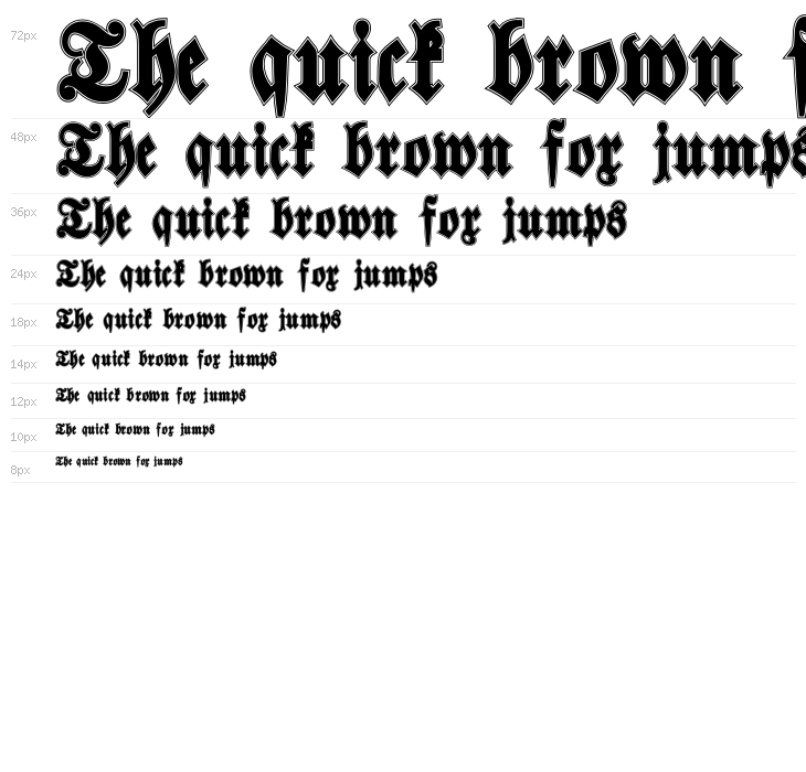 Walbaum-Fraktur Inline Bold Waterfall