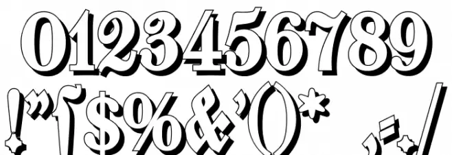 Walbaum-Fraktur Shadow Bold Font OTHER CHARS
