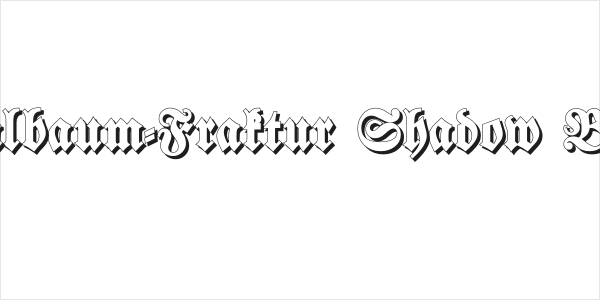 Walbaum-Fraktur Shadow Bold Logo
