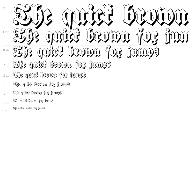 Walbaum-Fraktur Shadow Bold Waterfall