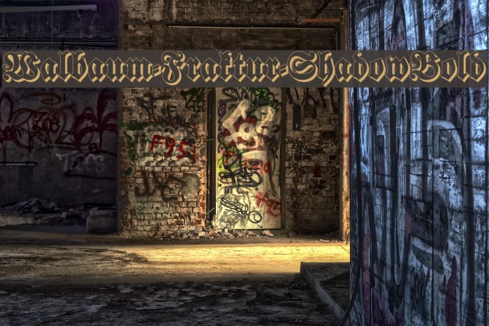 Walbaum-Fraktur-ShadowBold Font examples