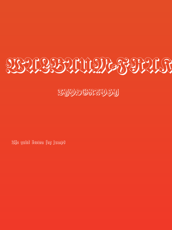 Walbaum-Fraktur-ShadowBold Poster