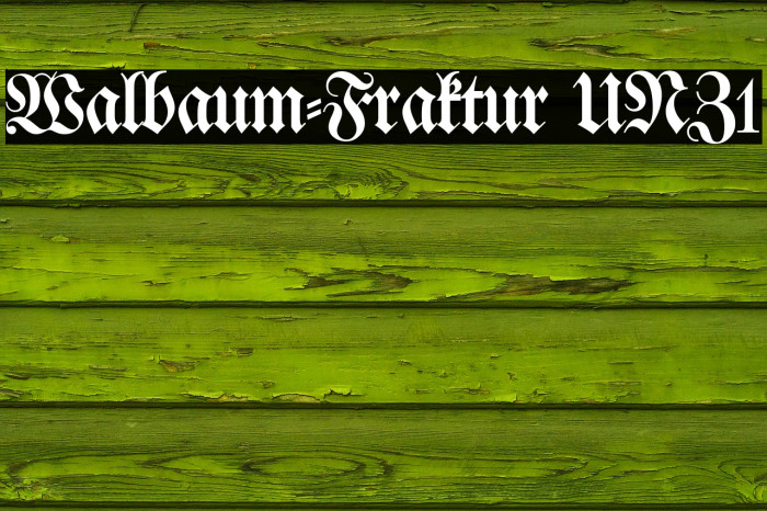 Walbaum-Fraktur UNZ1 Font examples