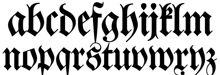 Walbaum-Fraktur UNZ1 Font LOWERCASE