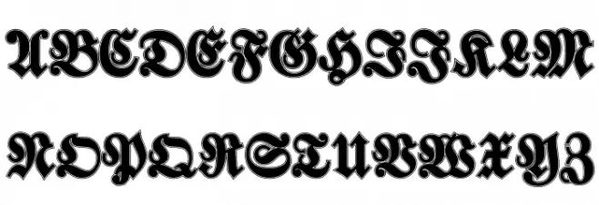 Walbaum-FrakturInline-Bold Schriftart Groß