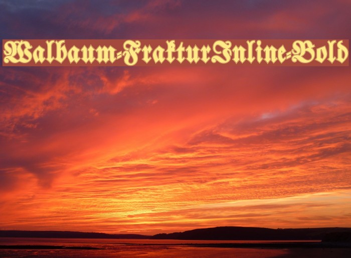 Walbaum-FrakturInline-Bold Font examples