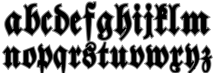 Walbaum-FrakturInline-Bold Font LOWERCASE