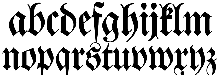 Walbaum-Fraktur Font LOWERCASE
