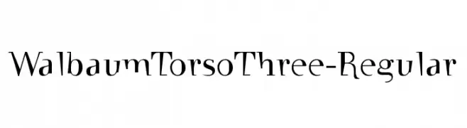 WalbaumTorsoThree-Regular  font caratteri gratis
