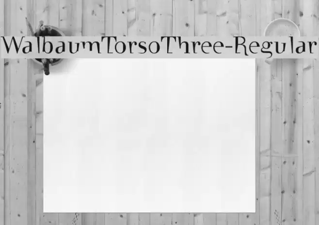 WalbaumTorsoThree-Regular Font examples