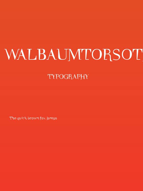 WalbaumTorsoThree-Regular Poster
