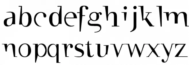 WalbaumTorsoThree-Regular Caratteri MINUSCOLO