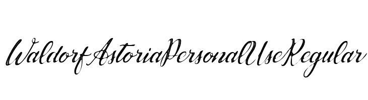 Waldorf Astoria Personal Use Regular  フリーフォントのダウンロード