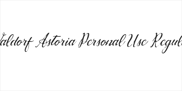 Waldorf Astoria Personal Use Regular Logo