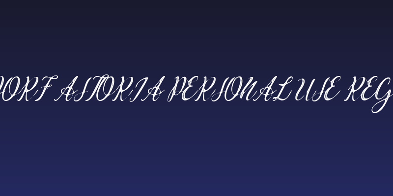 Waldorf Astoria Personal Use Regular Social Header