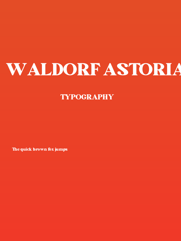 Waldorf Astoria Poster