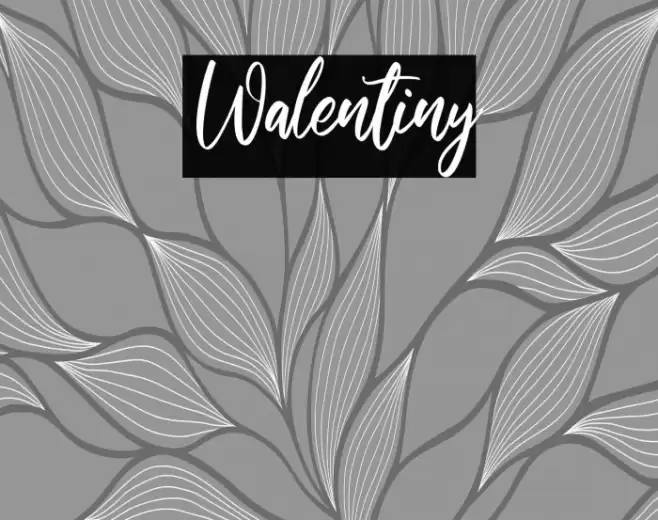 Walentiny Font examples