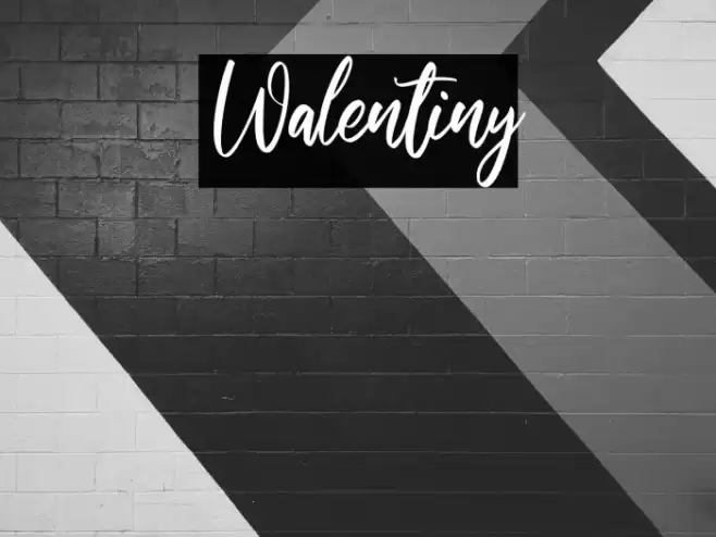 Walentiny Font examples