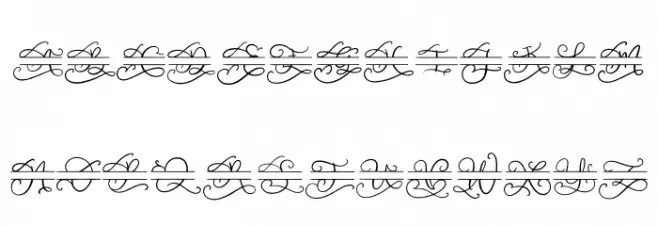 Walerina Monogram خط أحرف كبيرة