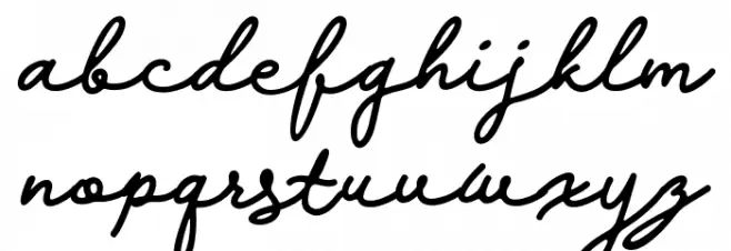 Walfords Schriftart Kleinbuchstaben