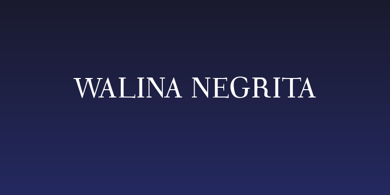 Walina Negrita Social Header