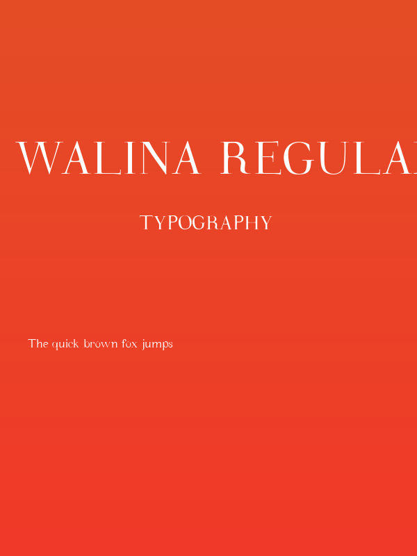Walina Regular Poster