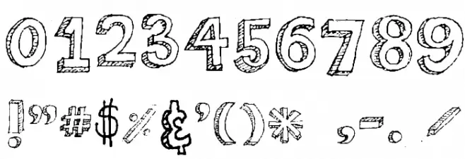 Walk Around the Block Font OTHER CHARS