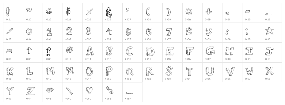 Walk Around the Block Character Map